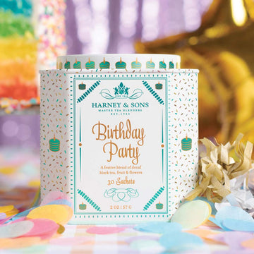 Harney & Sons Birthday Party, 30 Sachets Of Decaffeinated Black Tea