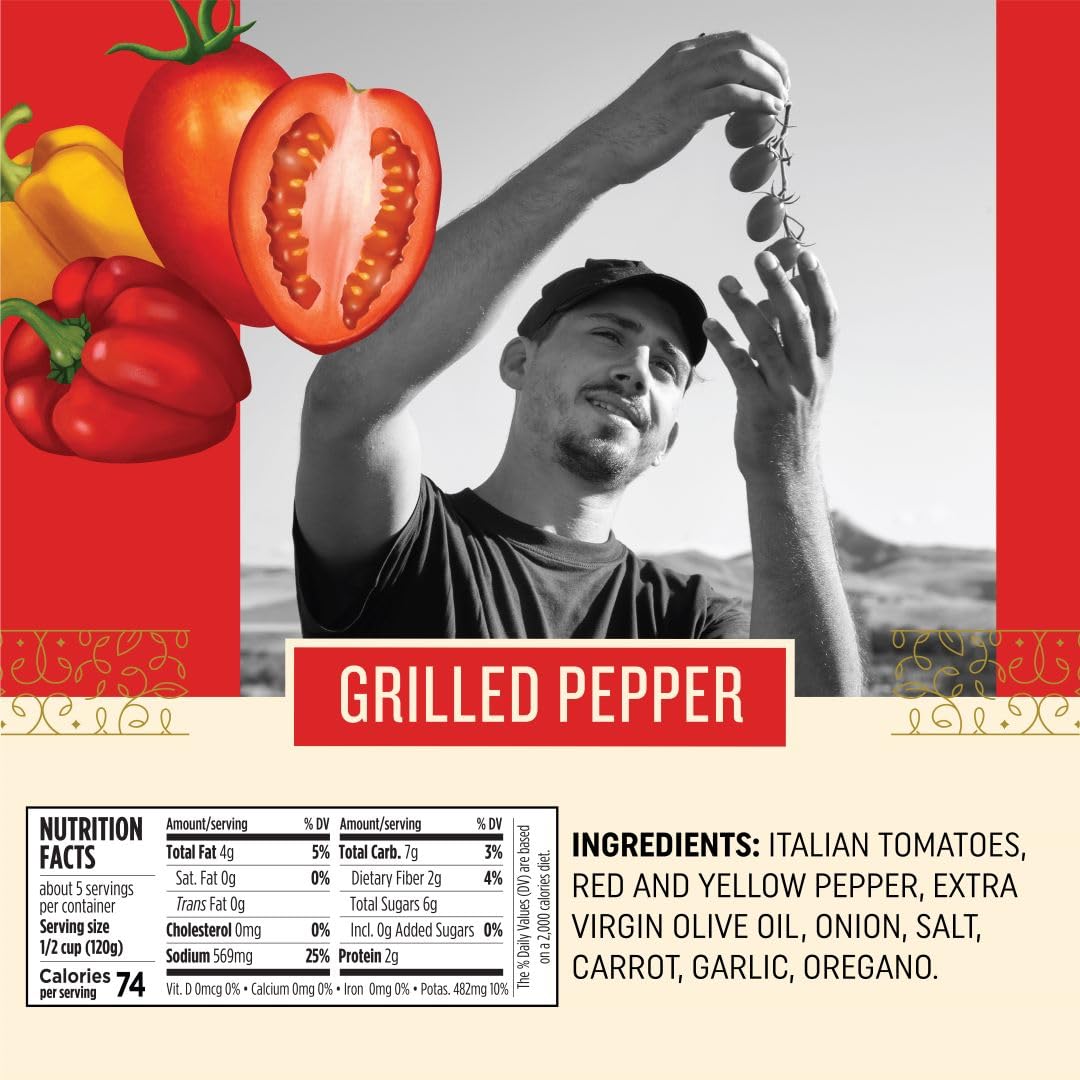 Botticelli Pasta Sauce | 2-Pack | 24 Oz Each (Grilled Pepper)