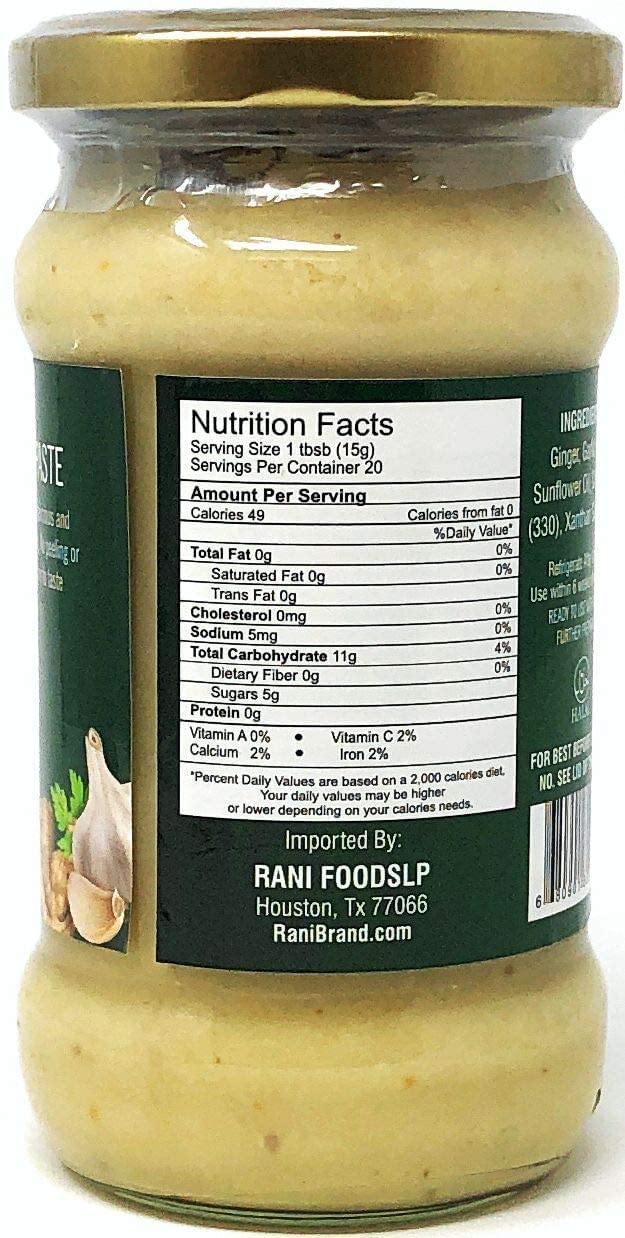 Asian Kitchen Ginger Garlic Cooking Paste 10.58Oz (300G) Glass Jar, Pack Of 5+1 Free ~ Vegan | Gluten Free | Non-Gmo | No Colors | Indian Origin