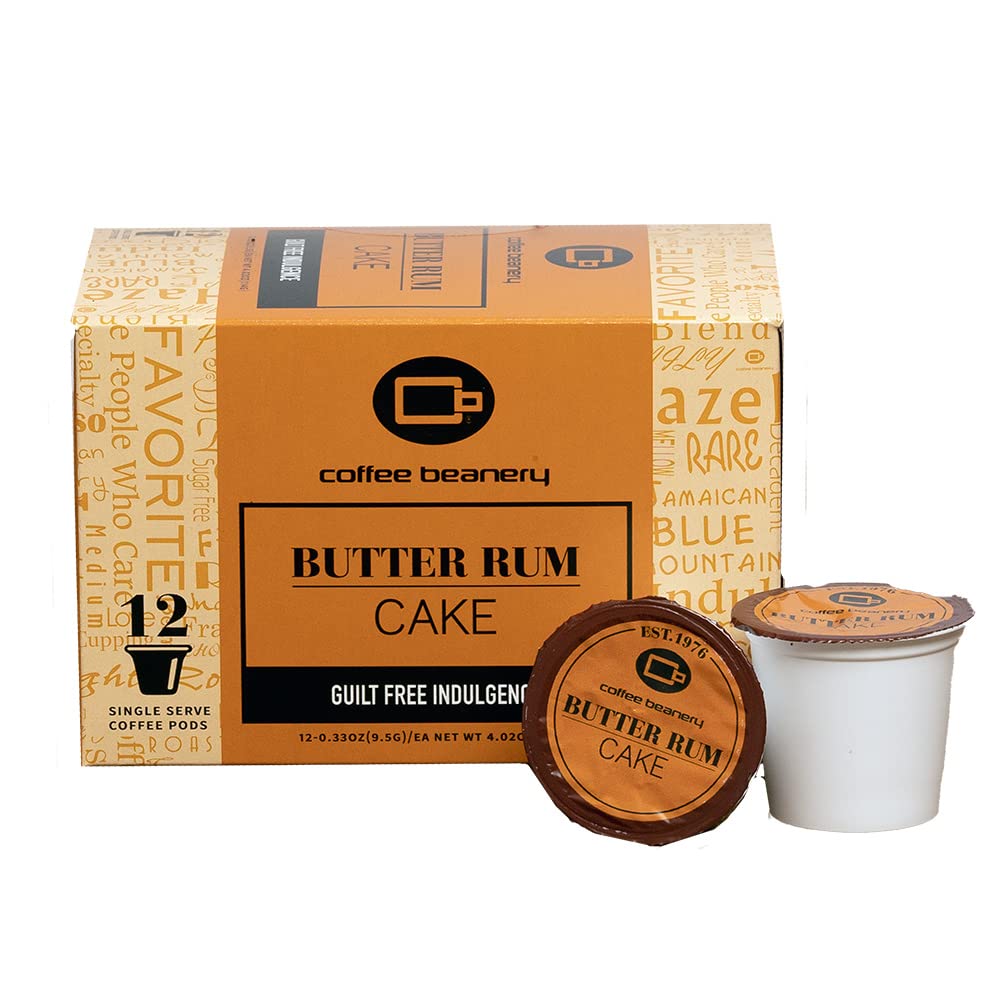 Butter Flavor Blend Cake Coffee Pods By Coffee Beanery | 12Ct Medium Roast Arbica Coffee