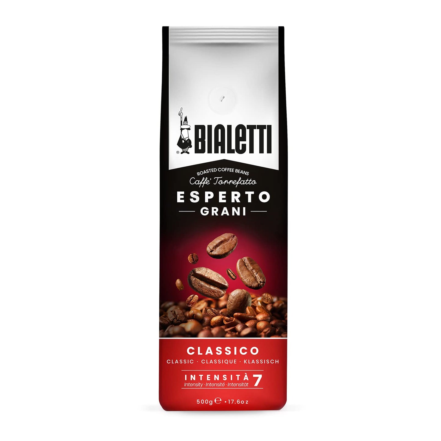 Bialetti Esperto Grani Coffee Beans, Classic Flavor, 500g (17.64 oz), Model 096080333