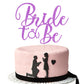 Sodasos Glitter Bride to Be Cake Topper - Purple Paper Decoration for Bridal Shower, Engagement, Bachelorette - 7x8 inches, Model HP-606-1223