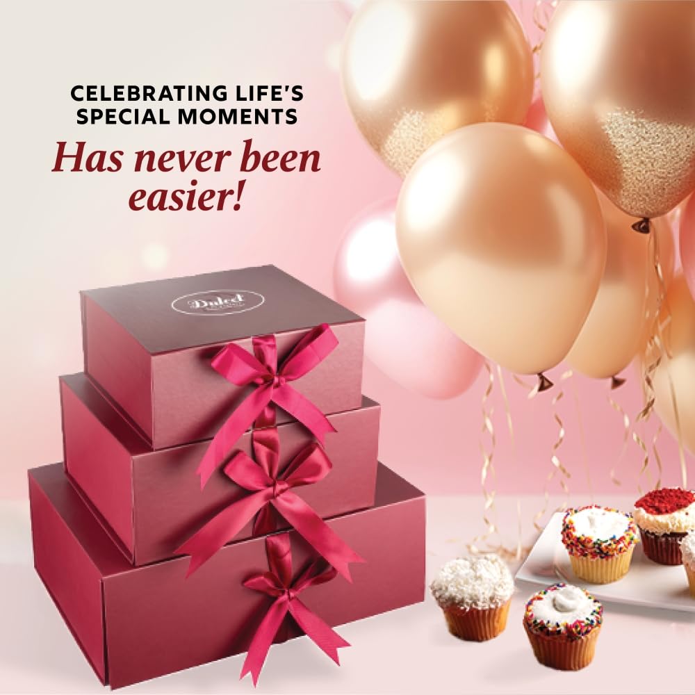 Dulcet Happy Birthday Gift Basket-Chocolae Bundt, Walnut Brownies,Chocolate Chip Fudge,Chocolate Chip Cookies,Assorted Rugelach. Birthday Candles! Best Gift Idea!