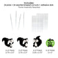 Big Dot of Happiness Dessert Cupcake Toppers - Woodland Skunk - Set of 24 - Plastic - Black, Green, White - Model BD4286dt
