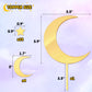 Huray Rayho 27 Pcs Moon Star Cake Toppers Acrylic Cake Decorations Twinkle Twinkle Little Star Celestial Cake Charms Mirror Gold
