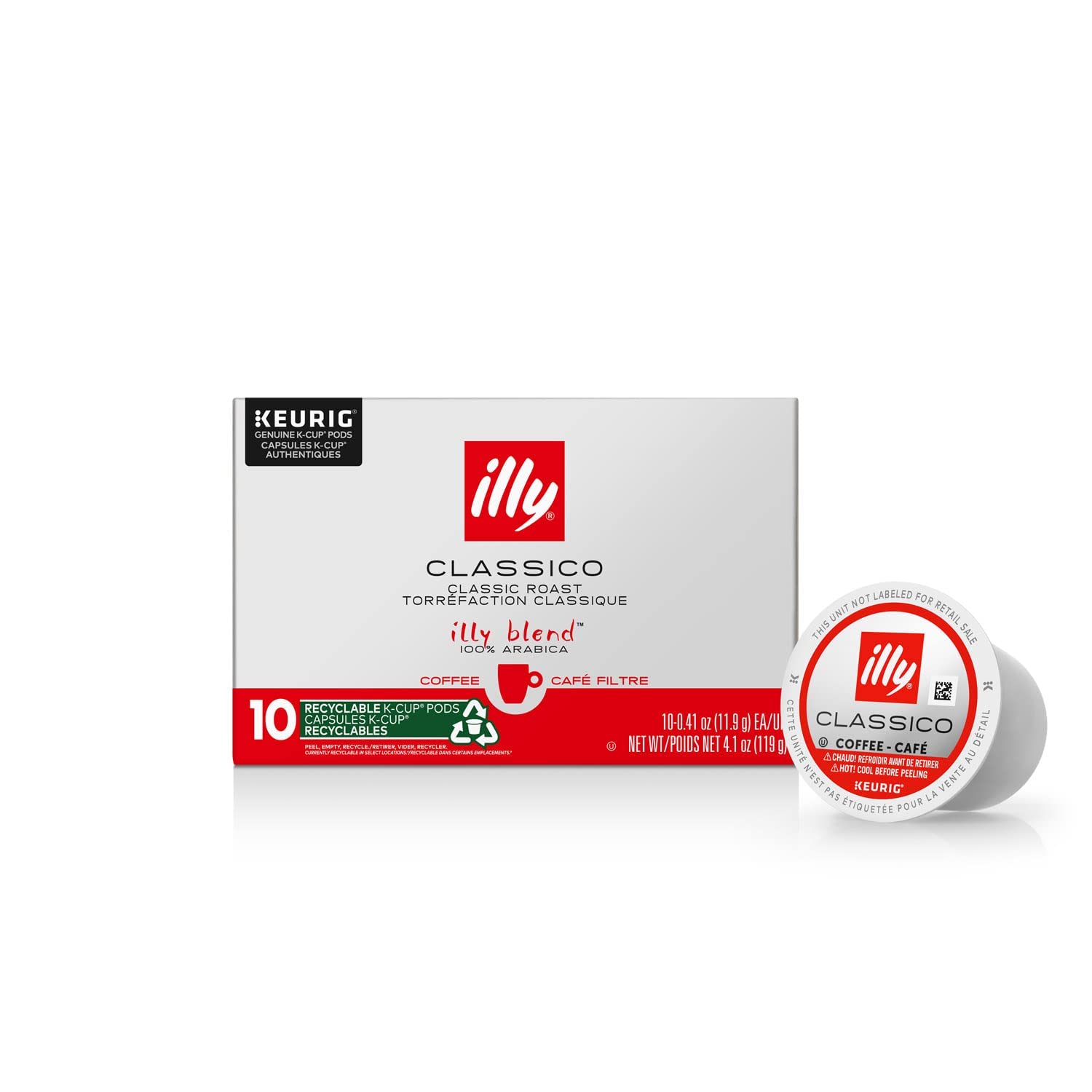 Illy Classico Roast Coffee Pods - Caramel, Orange Blossom & Jasmine Flavors - 10 Count
