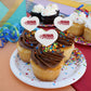 GRAPHICS & MORE Cupcake Picks Set of 6, Acrylic, University of West Alabama Heart Design, Model CUPT.HRT.ACR.6PK.CLCWAL500B
