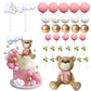33 Pcs Bear Cake Toppers Bear Balls Cake Decorations With Stars Clouds Cake Toppers For Boy Girl Baby Shower Birthday Party Deco