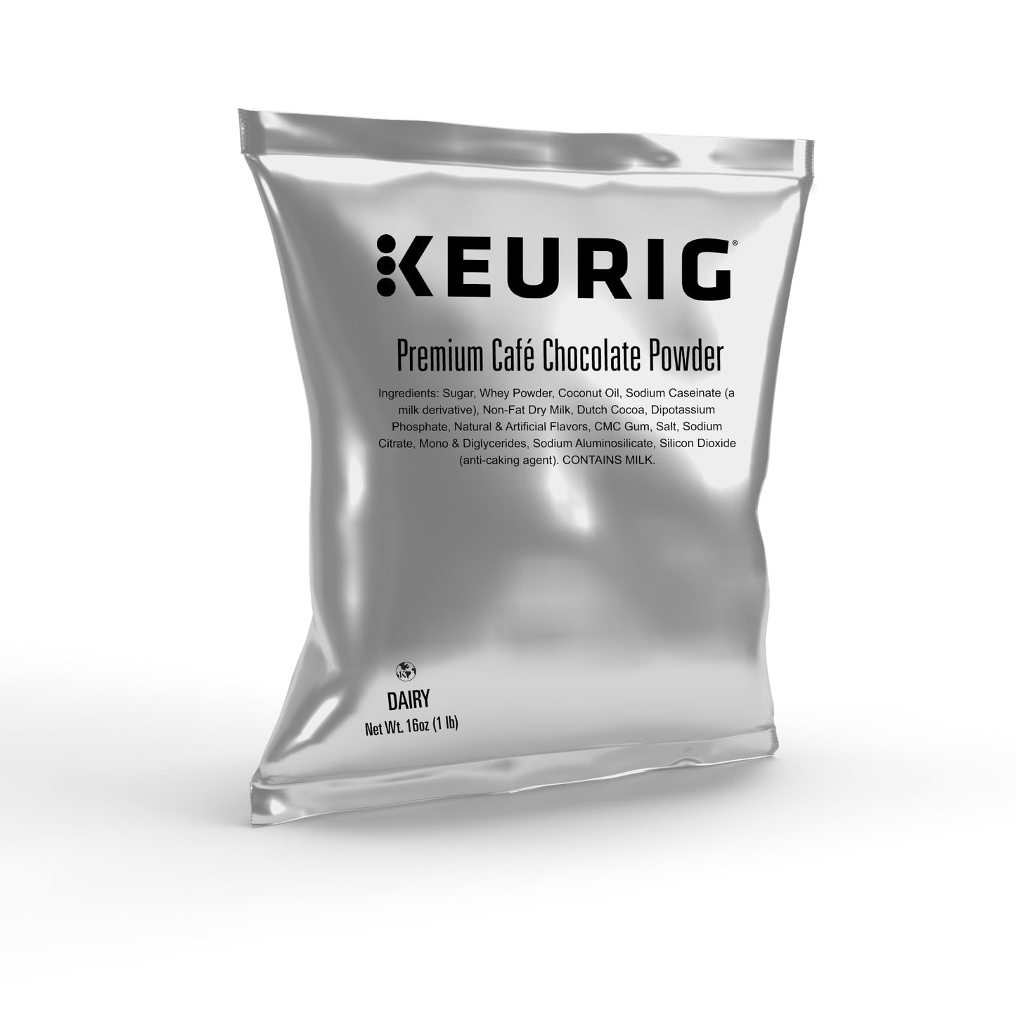 Keurig enhanced Caf? Chocolate Milk Powder  1lb Bag  Specialty Beverage Mix for Lattes & Mochas  Makes about 30 Drinks  For Keurig Commercial malt-inspired  Contains Real Milk  12 Pack