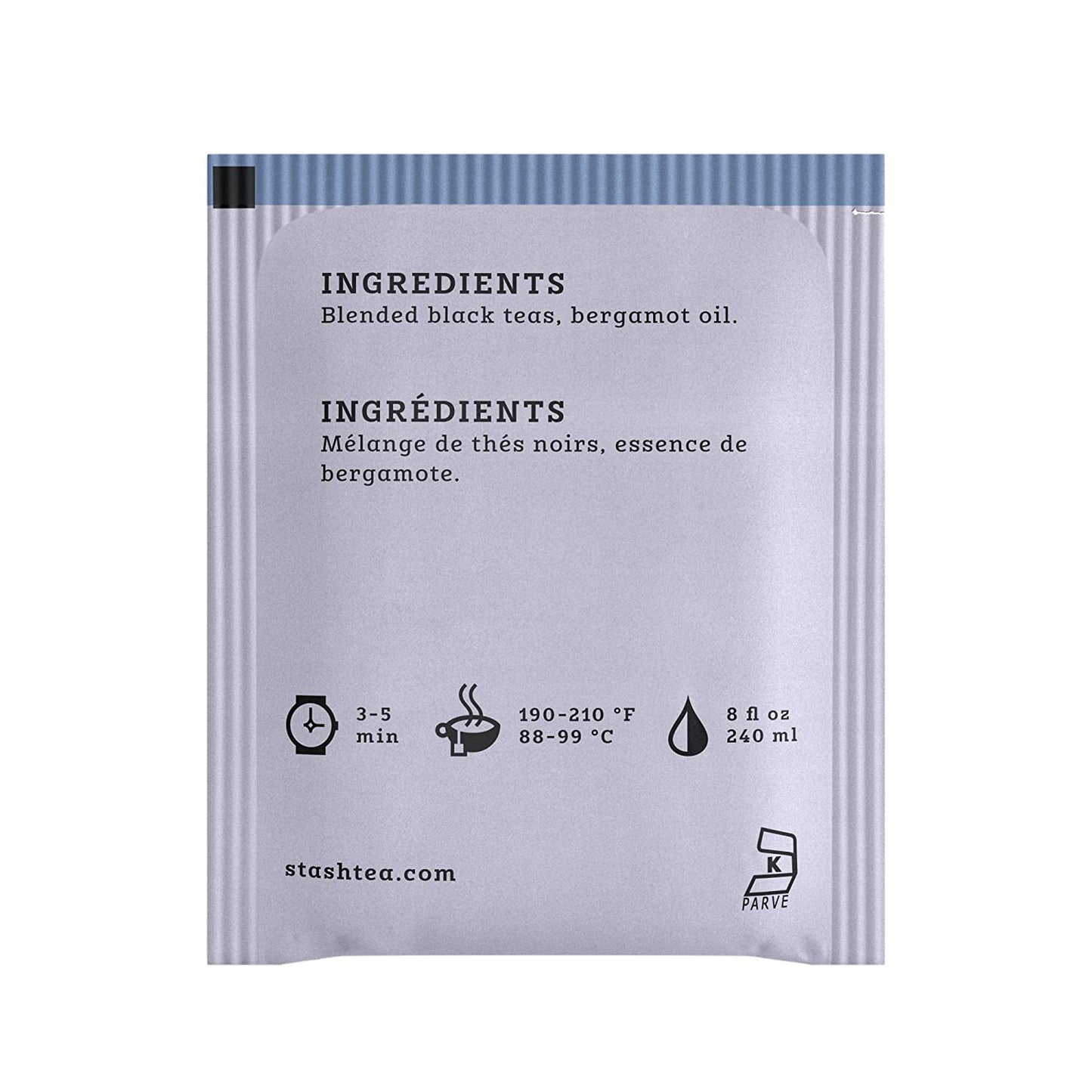 Stash Earl Grey Black Tea - Box of 30 Tea Bags, Classic Black Tea, Perfect for Brewing