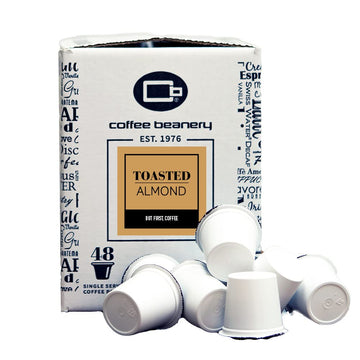Toasted Almond Coffee Pods by Coffee Beanery, Medium Roast, 96 Count Pack
