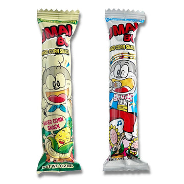Japanese Snacks Variety Pack, Corn and Cheese Flavor, Corn Puffed Dagashi Mix, 30 Sticks