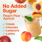 Dr. Smoothie 100% Crushed Peach Pear Apricot – No Added Sugar, Made With Real Fruits/Fruit Juice – Vegan, No Artificial Colors Or Flavors – Juicy Sweet Peaches, Tart Apricots & Pears – 46 Oz Bottle