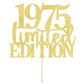 Yetxel 1975 Cake Topper - Limited Edition Golden Glitter Decoration for 50th Birthday Celebration