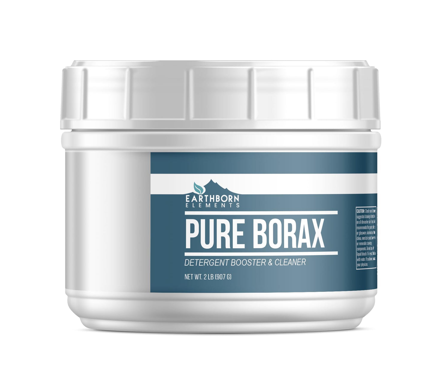 Earthborn Elements Borax Powder (2 Lb), Multipurpose Cleaner & Detergent Booster, Resealable Tub