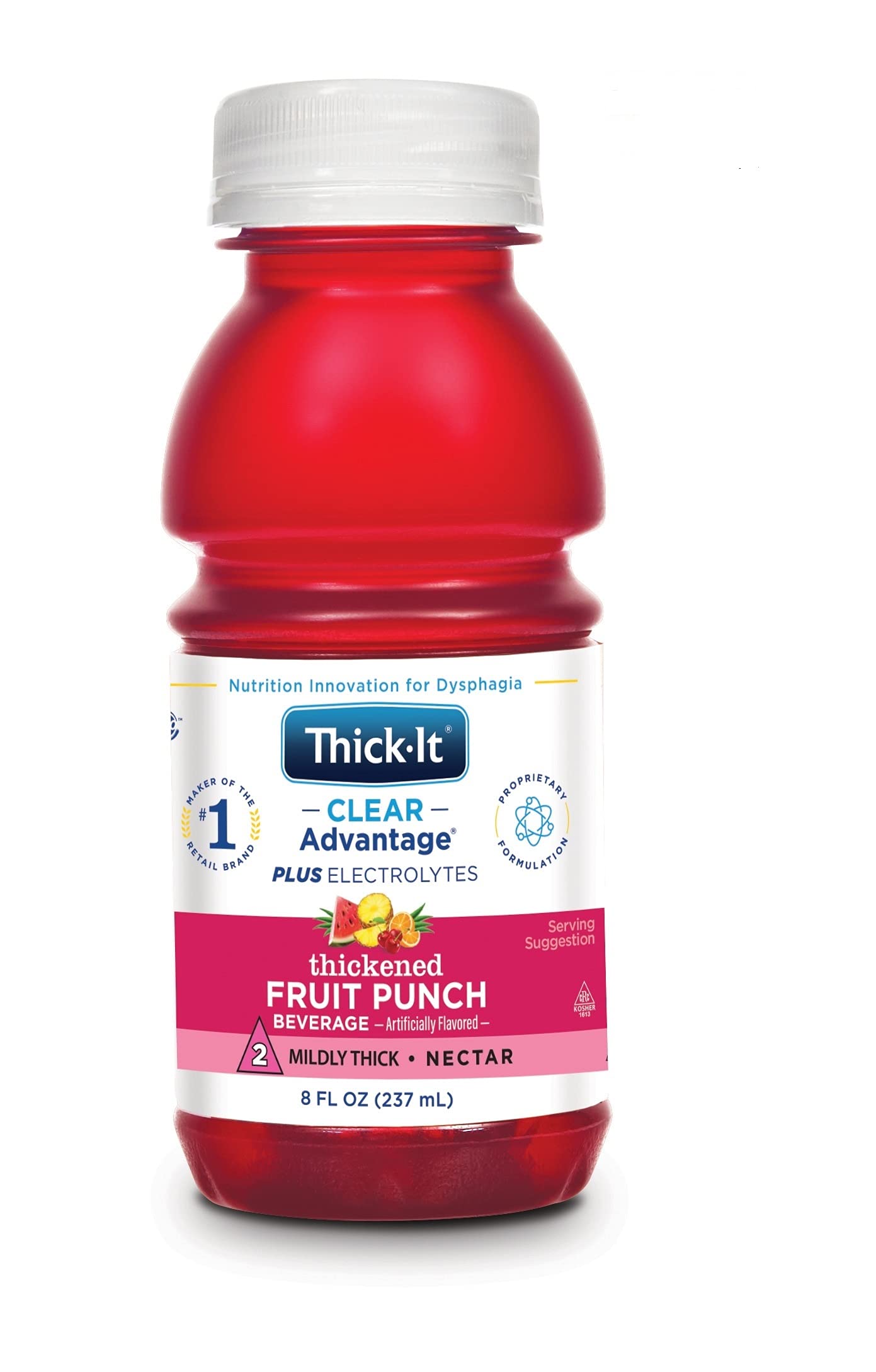Thick-It Clear Advantage Mildy Thick Fruit Punch Plus Electrolytes, Nectar Consistency, Swallowing Aid, Hydration on the Go, Con