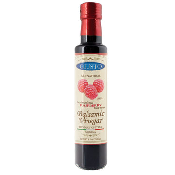 Giusto Sapore Raspberry Balsamic Vinegar - All Natural, 8.5oz, Imported from Italy