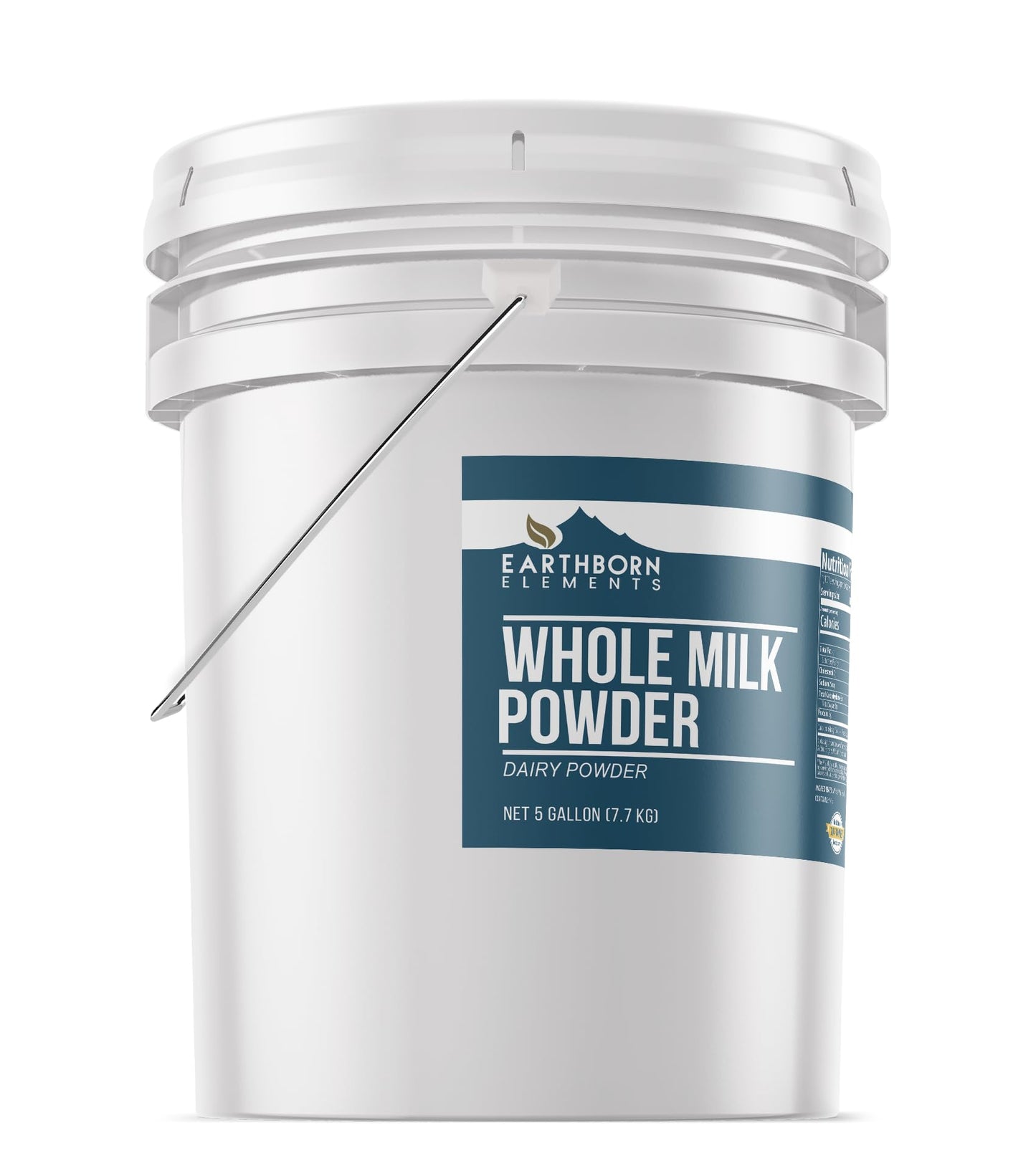 Earthborn Elements Whole Milk Powder 5 Gallon, Light Sweet Taste, Bulk Size