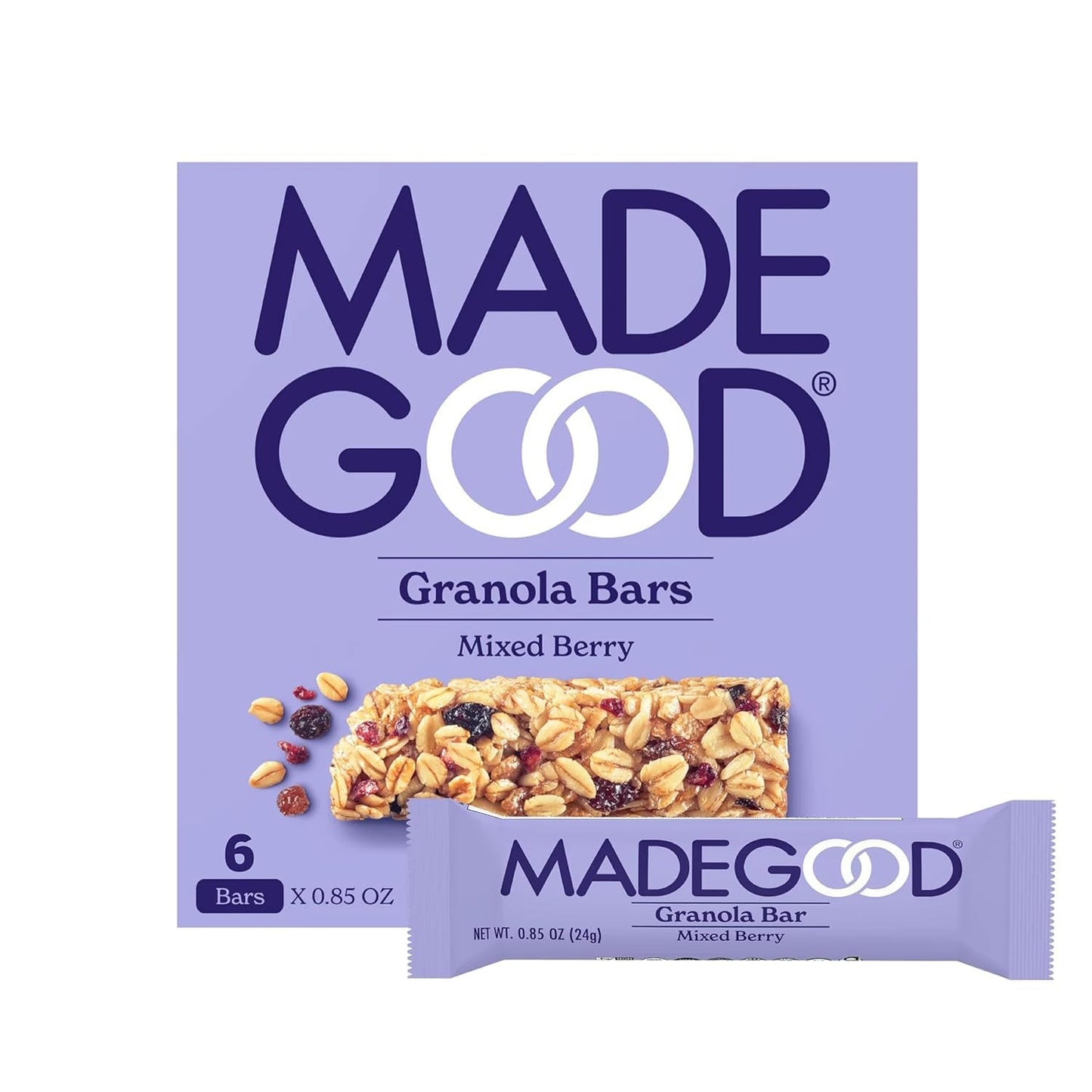 MadeGood Granola Mixed Berry Bars, 6ct, 5.09 oz.