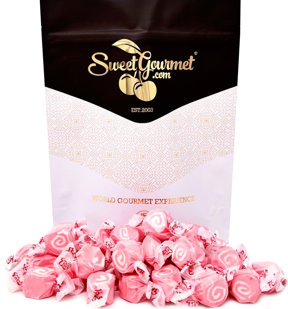 Sweetgourmet Cinnamon Salt Water Taffy Bulk Candy | 1 Pound