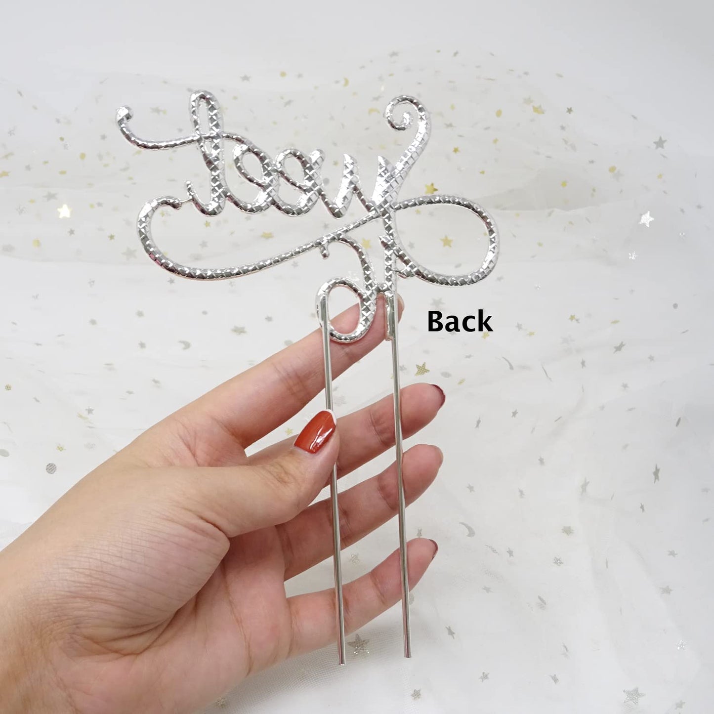 Honbay Sweet 16 Cake Topper Enhanced Sparkly Crystal Rhinestones Cake Topper Cake Decoration For 16Th Birthday Party (Silver)