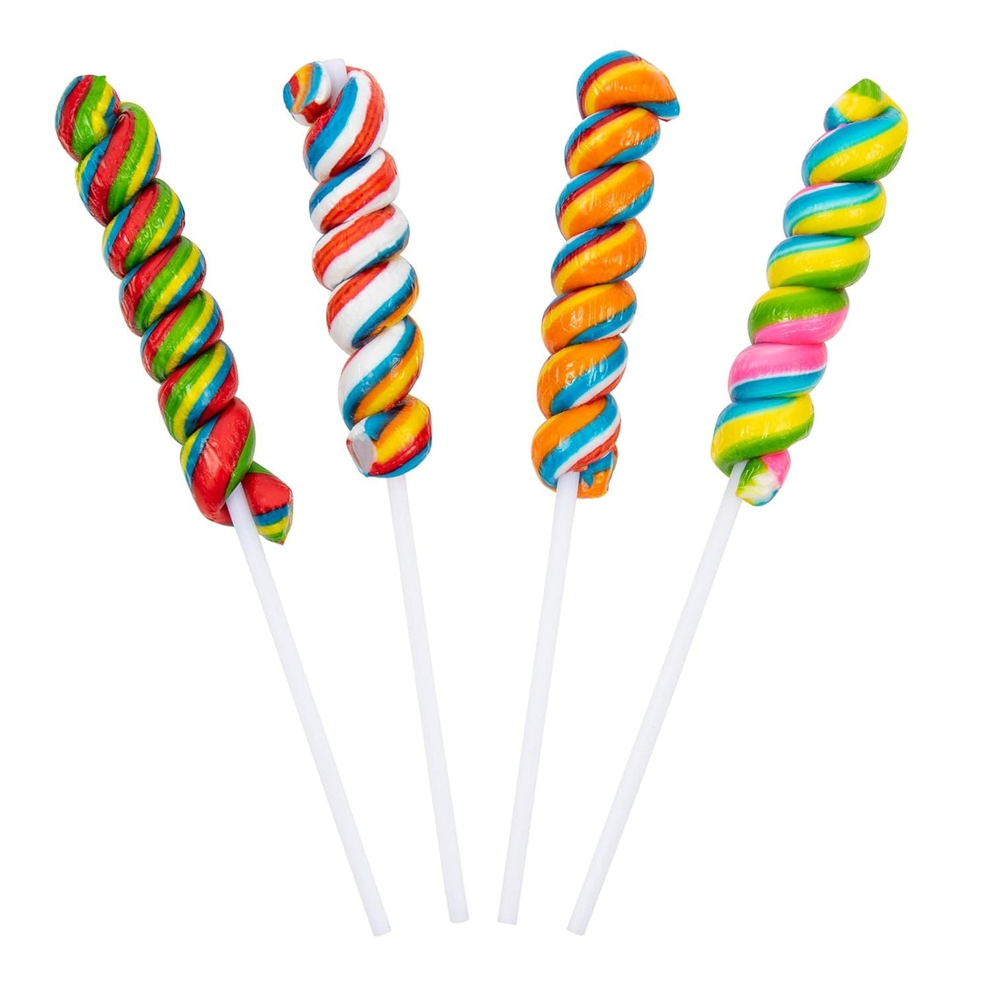 Rainbow Twisty Pops - 40 Pieces - Lollipop Birthday Party Favors Individually Wrapped