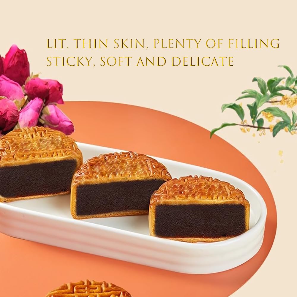 1.76lb Reunion Moon Cakes Gift Box Mooncakes Chinese Element Mooncake Chinese Snacks Chinese Food Moon Pies