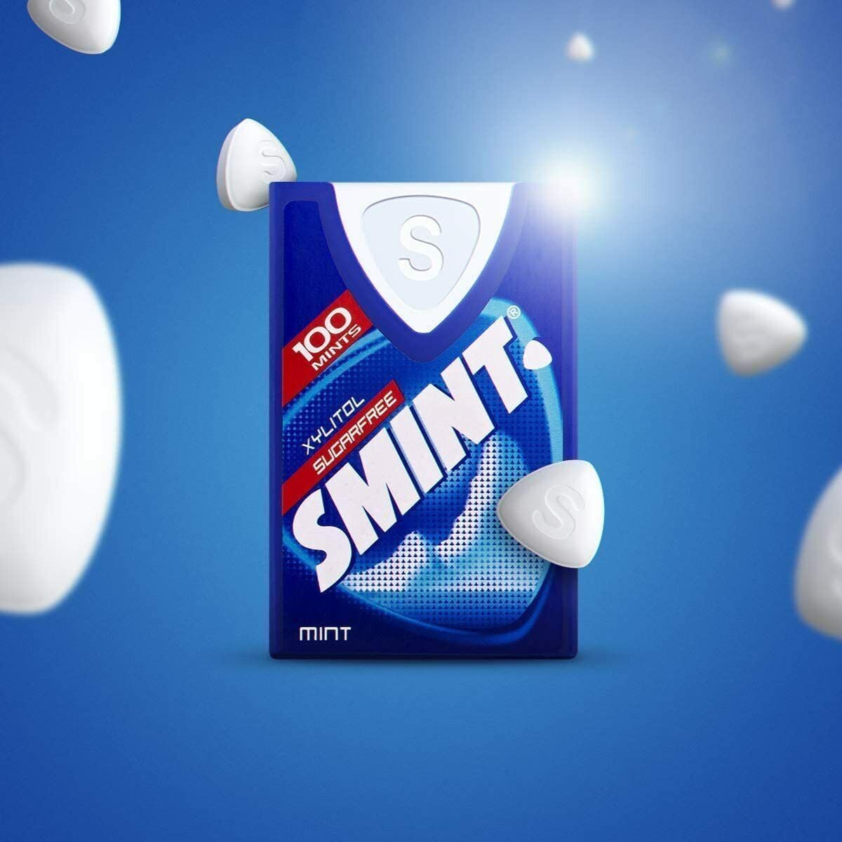 Smint Sugar Free Dental Mints with Xylitol, Mint Flavour, 8g (12 Matches Box), White, Perfect for Fresh Breath