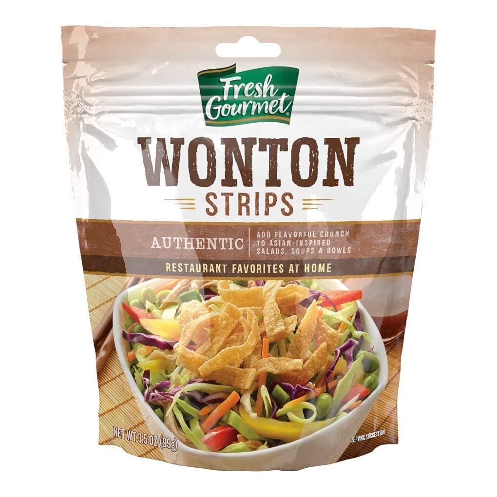 Fresh Gourmet Asian-Inspired Variety Pack - Includes Garlic Ginger Wonton Strips And Asian Fusion Crunch, 3.5 Oz Each Perfect Fo