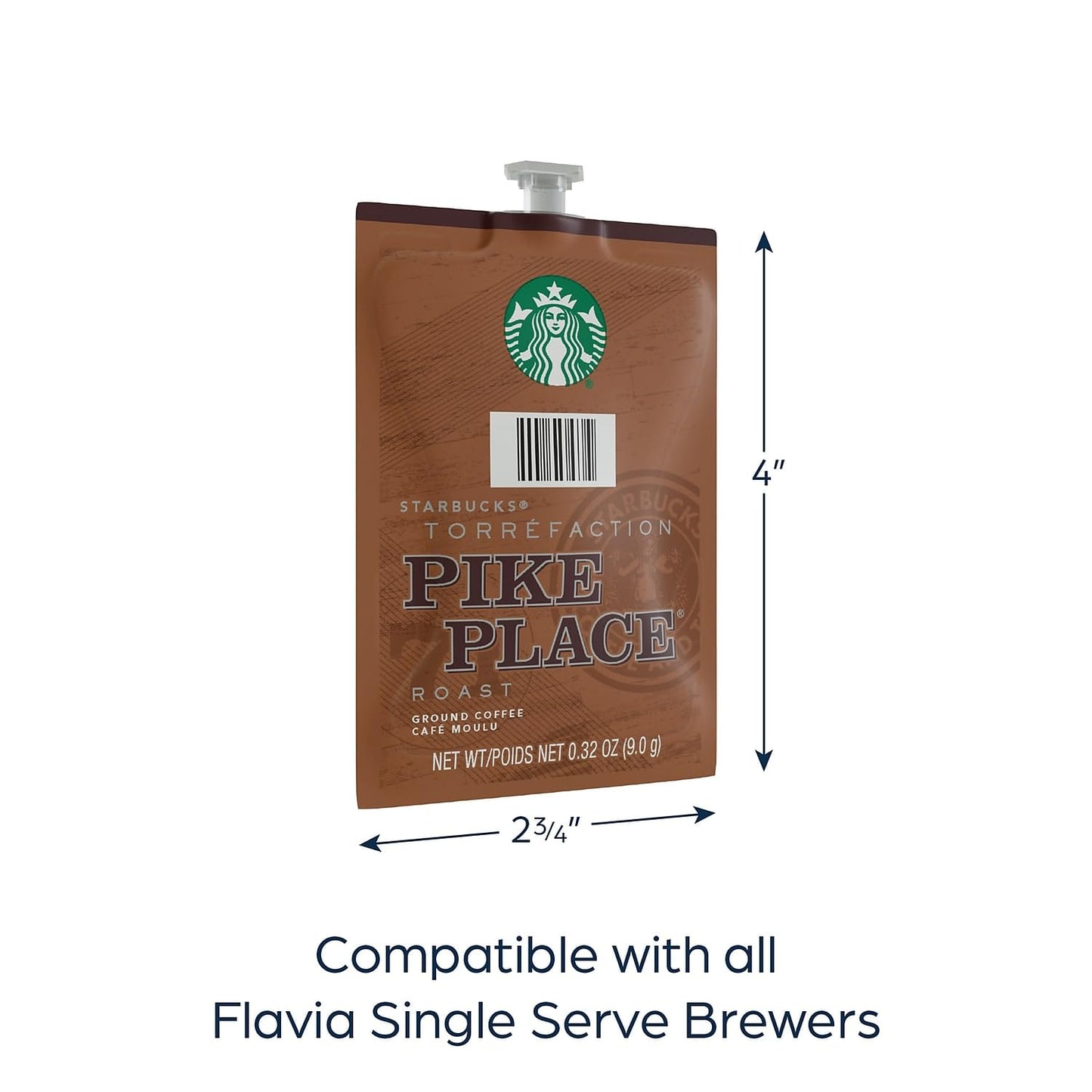 Starbucks Pike Place Roast Coffee Freshpack, 1 Count (Pack of 80), Model SX02