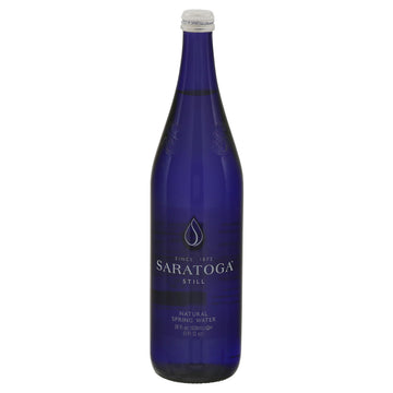 Saratoga Still Spring Water  Glass Water Bottle  28 Oz
