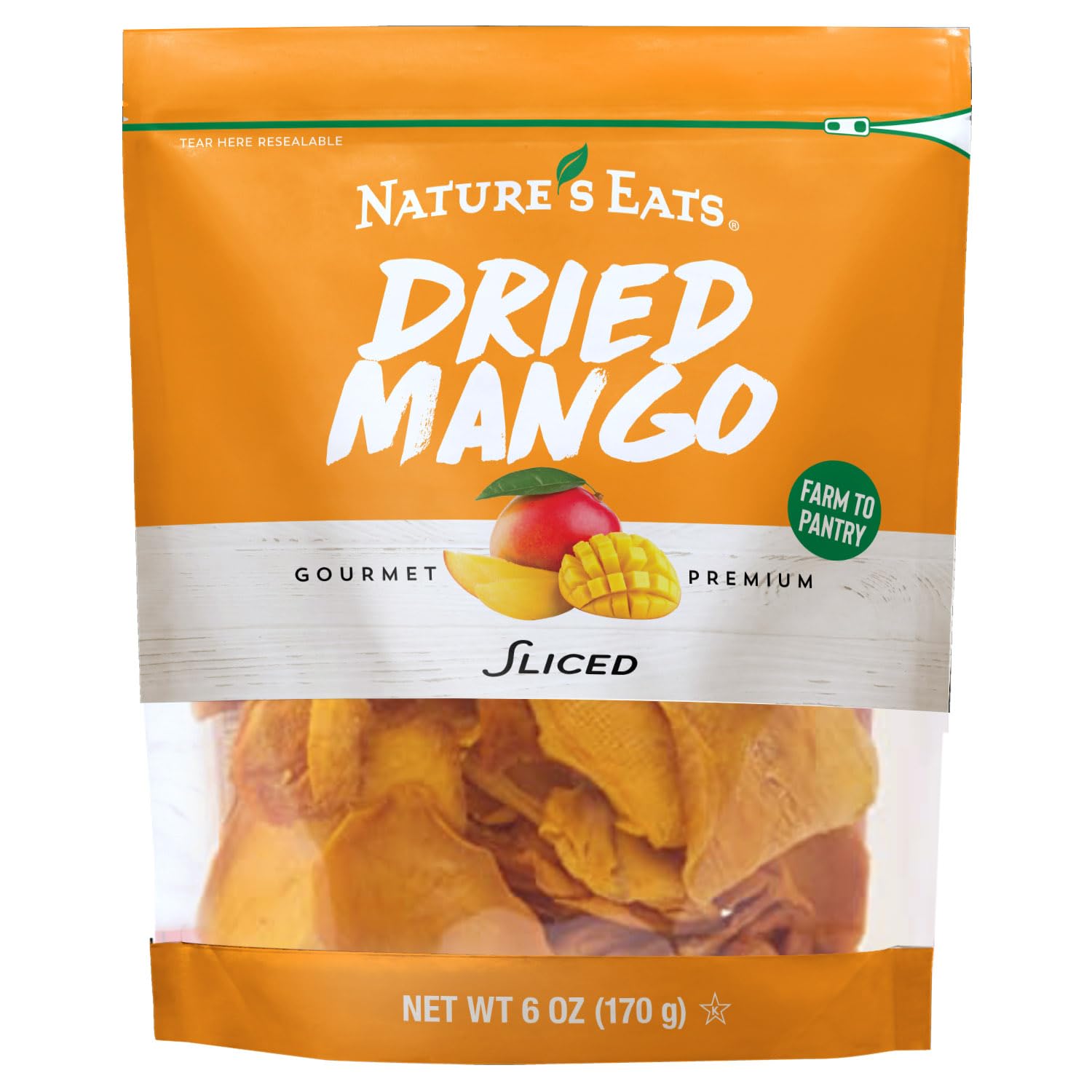Natures Eats Dried Mango Slices 6oz