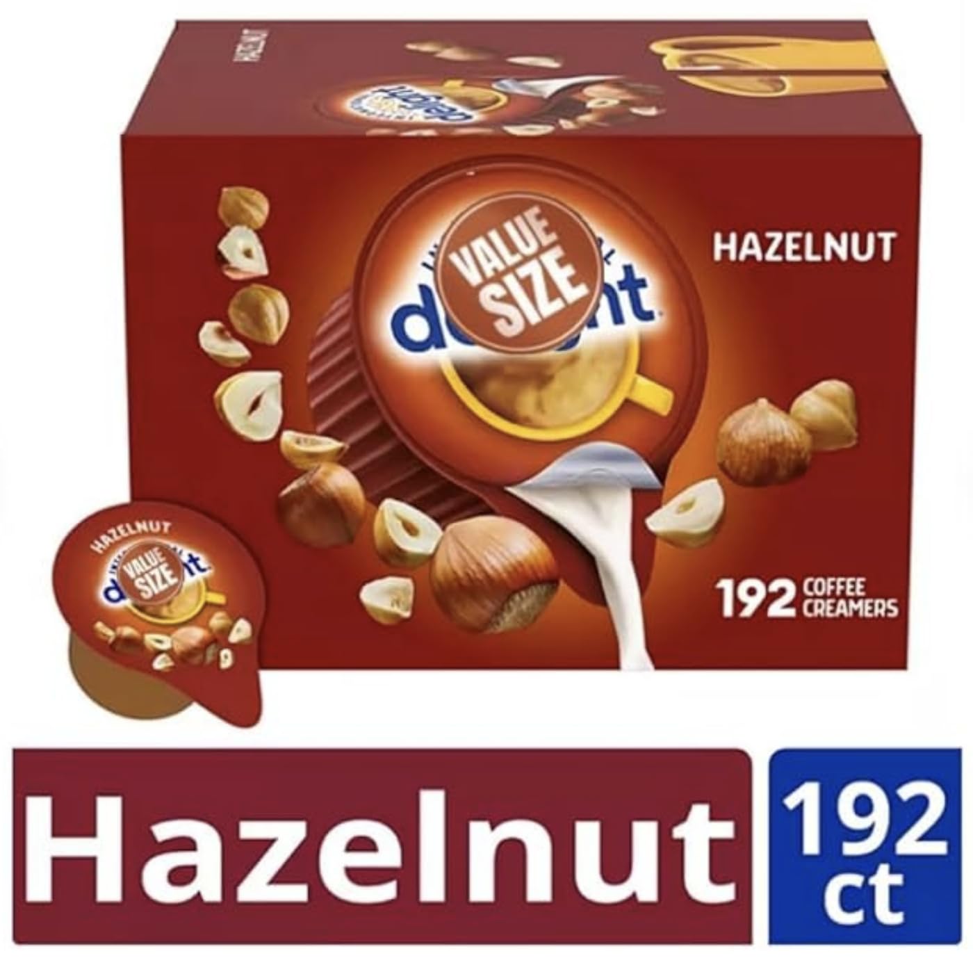 Coffee Creamer Single Hazelnut (192 Ct.), As A Gift 20 Pcs Paper Wrapped Wood Coffee Stirrers By Jmsprofessional.