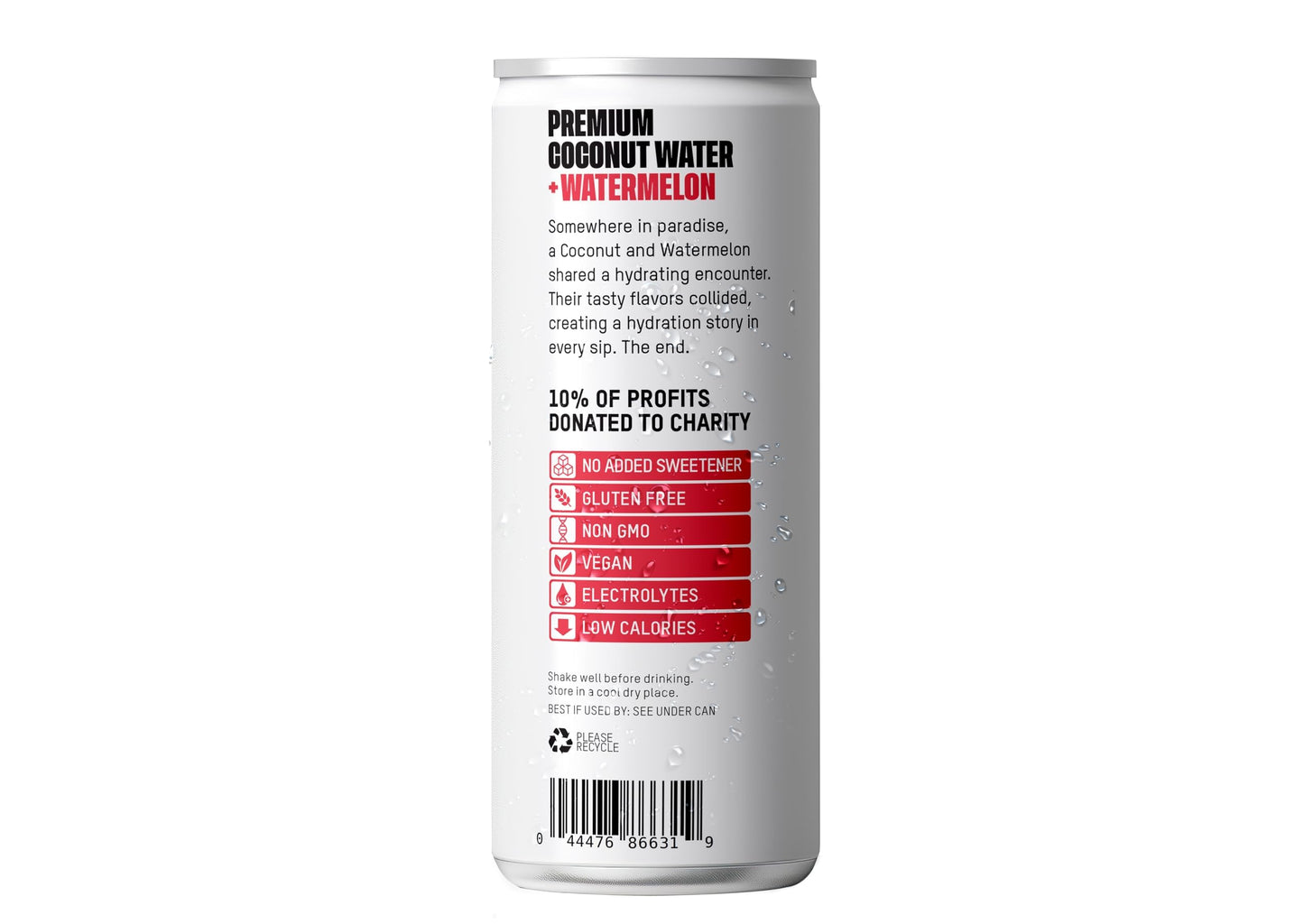 Once Upon a Coconut Watermelon Coconut Water - Natural Hydrating Low Calorie Drink with Electrolytes - 10.8 fl oz (Pack of 12)