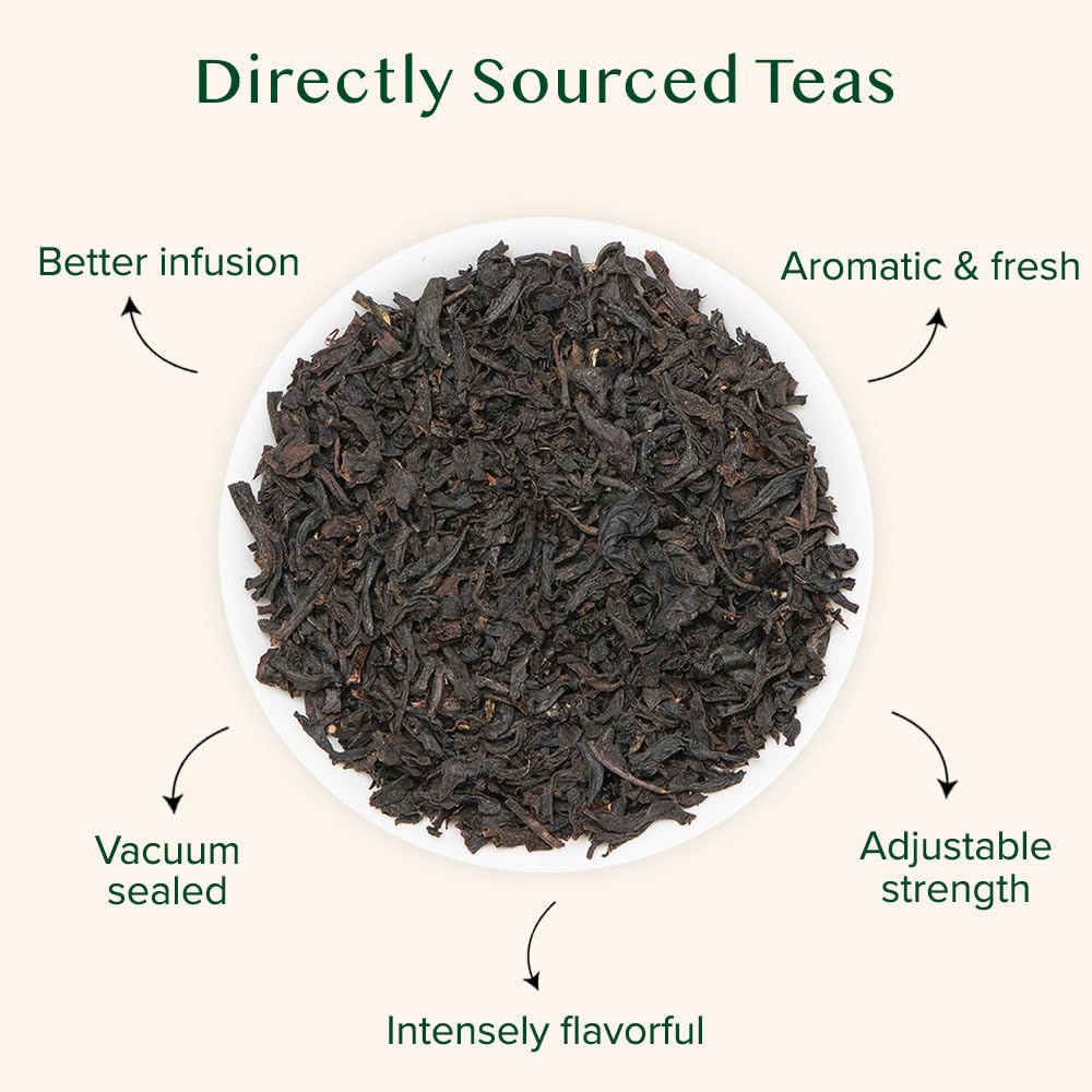 Vahdam, Earl Grey Tea Loose Leaf 170+ Cups (340G/12Oz) Citrusy & Delicious Black Tea Blended With 100% Natural Oil Of Bergamot | Brew Hot/Iced Tea