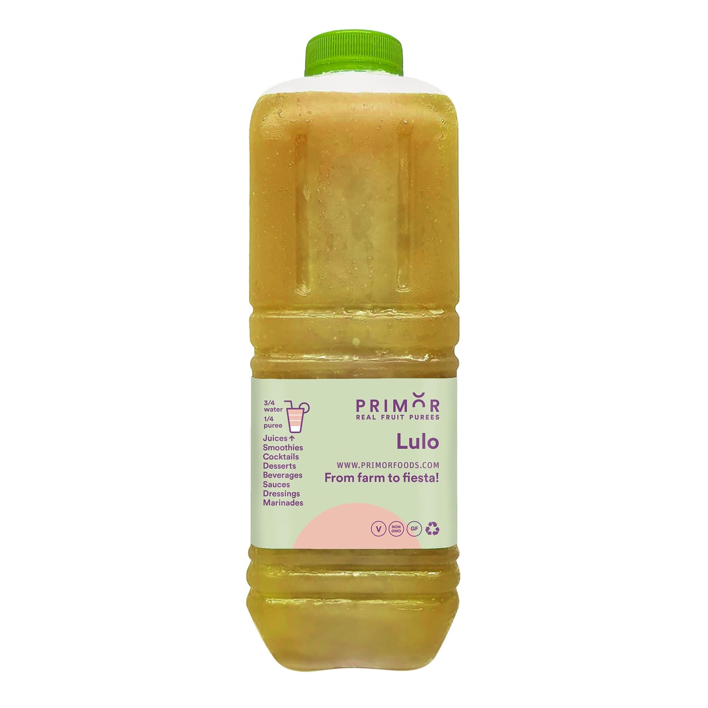 PRIMOR Fruit Puree Lulo | Vegan, Non-GMO, Gluten-Free | 64 Fl Oz