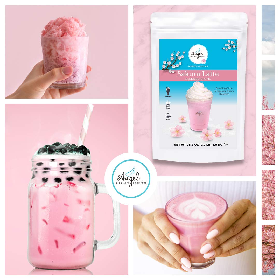Sakura Latte Blended Crme by Angel Specialty Products [2 LB] [22 Servings]