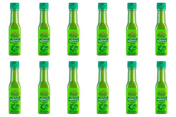 Mexico Lindo Green Habanero Hot Sauce, 5 Fl Oz Bottles, Pack of 12 - Perfect for Mexican Food, Seafood & Pasta
