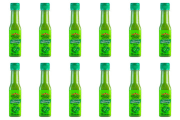 Mexico Lindo Green Habanero Hot Sauce | Real Green Habanero Chili Pepper | Enjoy With Mexican Food, Seafood & Pasta | 5 Fl Oz Bottles (Pack Of 12)
