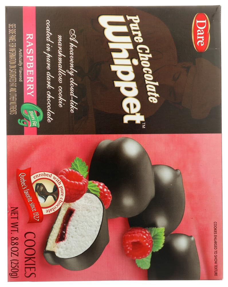 Dare Foods Whippet Raspberry Cookies 8.8 Oz (2 Boxes)