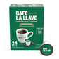 Cafe La Llave Espresso Coffee Pods - Recyclable Single-Serve Pods, Compatible with K-Cup Keurig - 24 Count - Coffee