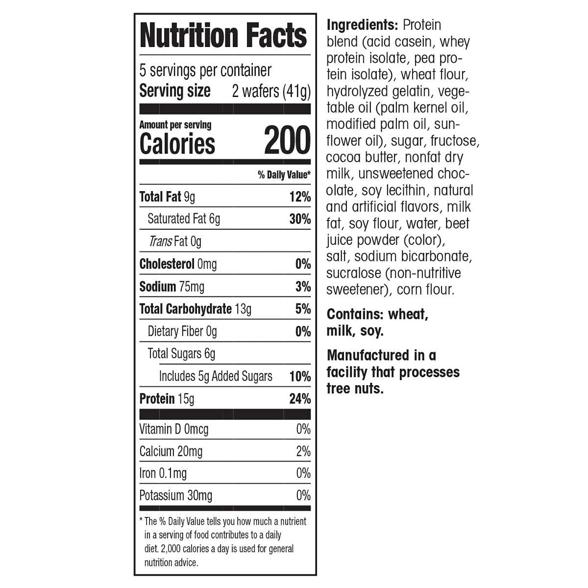 Wonderslim Protein Wafer Snack Bar, Raspberry, 200 Calories, 15G Protein, 0Mg Cholesterol (5Ct)