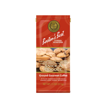 Bostons Best - Snick A Doodle Flavored Delicious Gourmet Coffee, Premium Ground Coffee, 11 oz. / 311 g Coffee Bag
