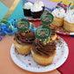 Graphics & More Ohio University Primary Logo Cupcake Picks Toppers Decoration Set Of 6