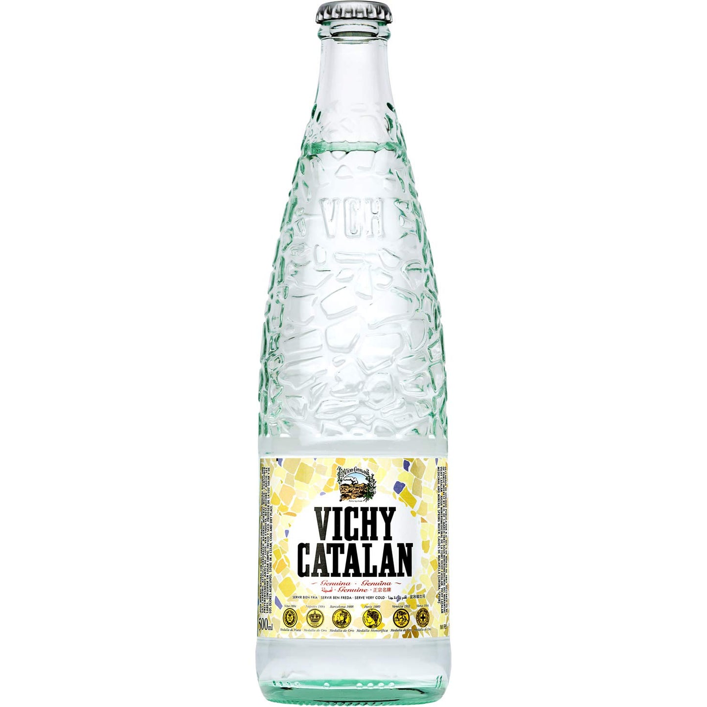 Vichy Catalan Mineral Water Glass Bottles, 500ml (16.90 fl oz), Pack of 20
