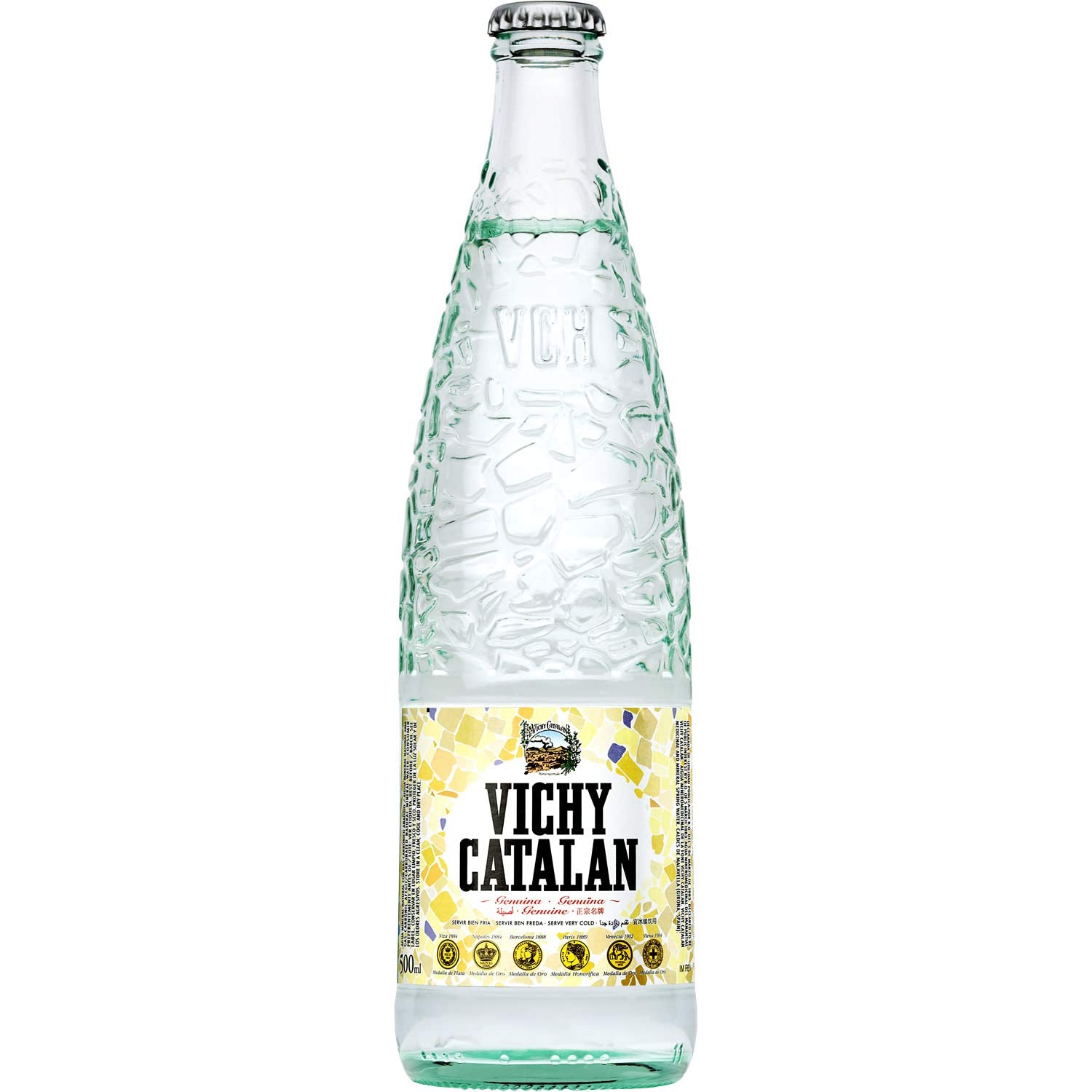 Vichy Catalan Mineral Water Glass Bottles, 500ml (16.90 fl oz), Pack of 20
