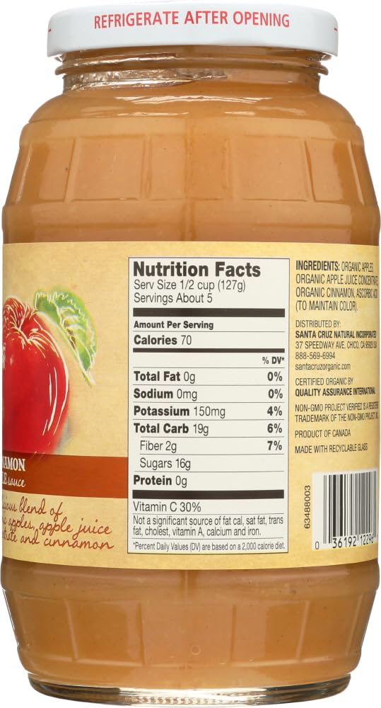 Santa Cruz Organic Applesauce Og Cinnamon 23-Ounce (Pack Of 6)