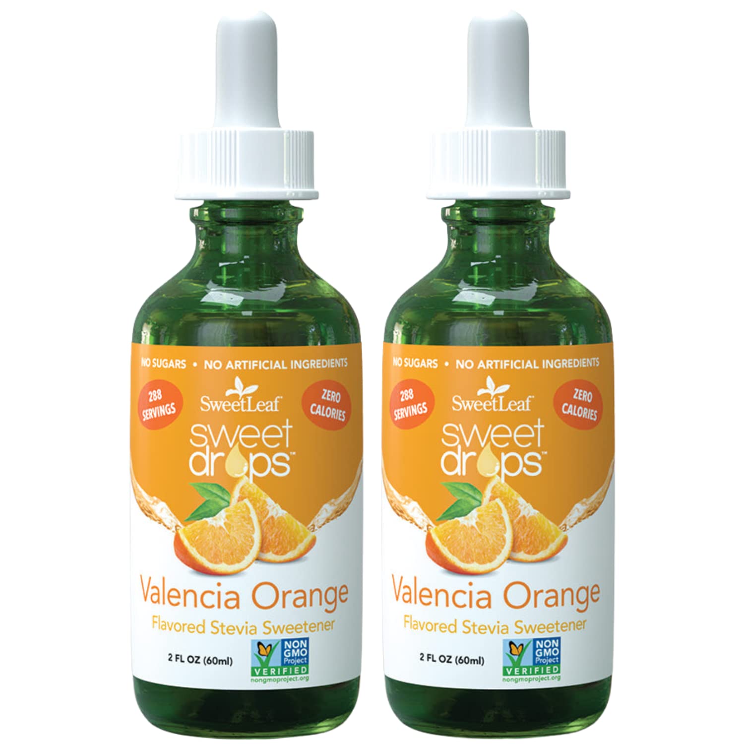 Sweetleaf Stevia Sweet Drops Valencia Orange - Liquid Stevia Drops Sweetener, Zero Calorie, Non-Gmo Flavored Stevia Liquid Sugar