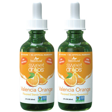 Sweetleaf Stevia Sweet Drops Valencia Orange - Liquid Stevia Drops Sweetener, Zero Calorie, Non-Gmo Flavored Stevia Liquid Sugar