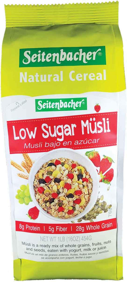 Seitenbacher Low Sugar Muesli Natural Cereal, 16 Ounce